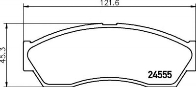 HELLA PAGID 8db355013431 -  Комплект тормозных колодок, дисковый тормоз